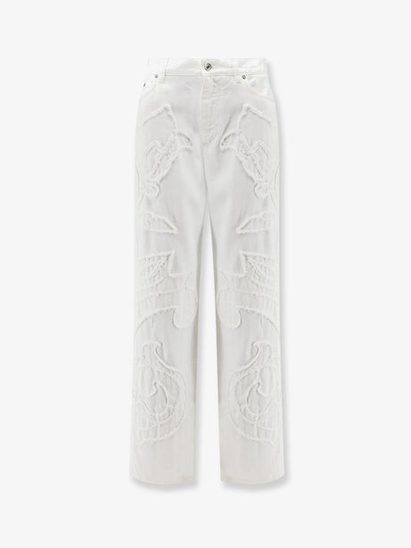Dolce & Gabbana Boyfriend denim trousers with embroidery