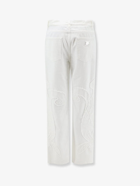 Dolce & Gabbana Boyfriend denim trousers with embroidery