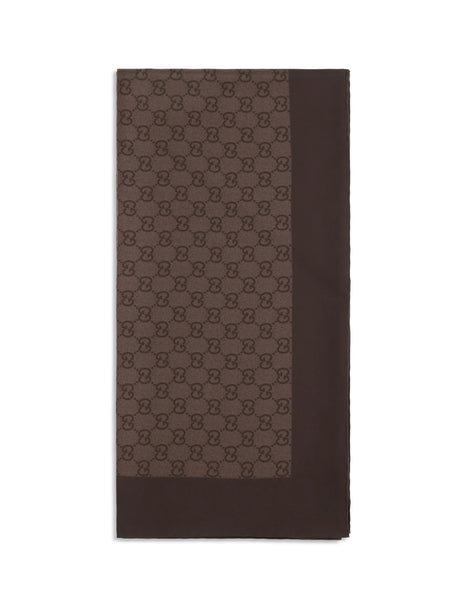 Gucci GG silk twill jacquard Scarf - Dark Brown/D. Brown