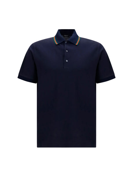 Gucci Cotton piqué jersey Polo Shirt - Urban Blue
