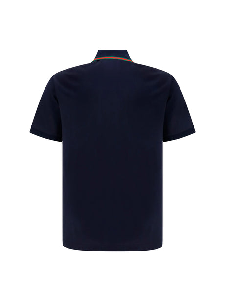 Gucci Cotton piqué jersey Polo Shirt - Urban Blue