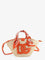 Dolce & Gabbana Maiolica shoulder bag in leather and raffia - Orange