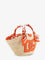 Dolce & Gabbana Maiolica shoulder bag in leather and raffia - Orange