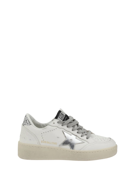 Golden Goose Ball Star 2 Sneakers - White/Silver