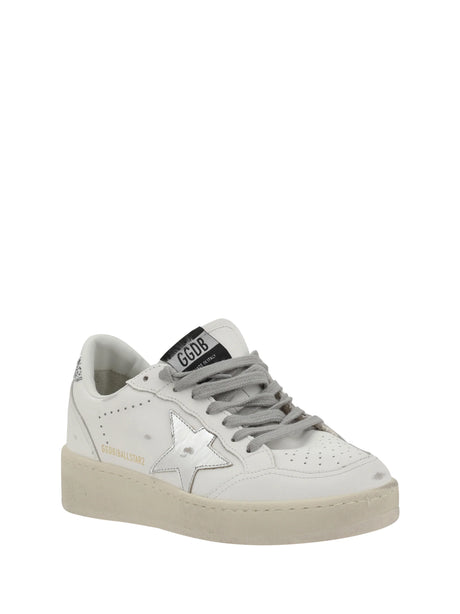 Golden Goose Ball Star 2 Sneakers - White/Silver