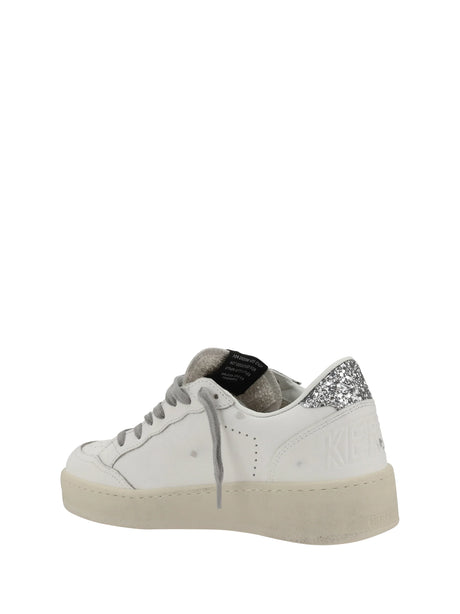 Golden Goose Ball Star 2 Sneakers - White/Silver