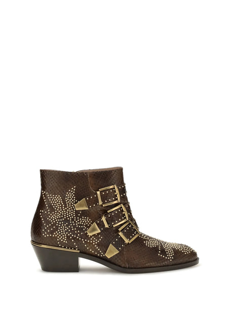 Chloé Susanna Ankle Boots - Wild Khaki