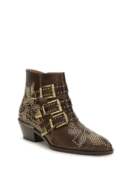 Chloé Susanna Ankle Boots - Wild Khaki
