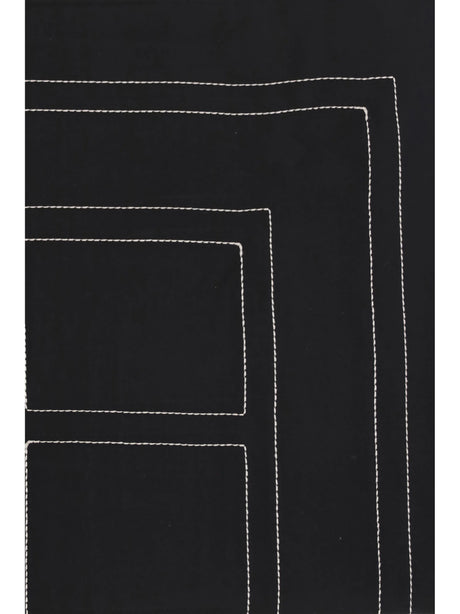 Toteme Silk Scarf with embroidery - Black