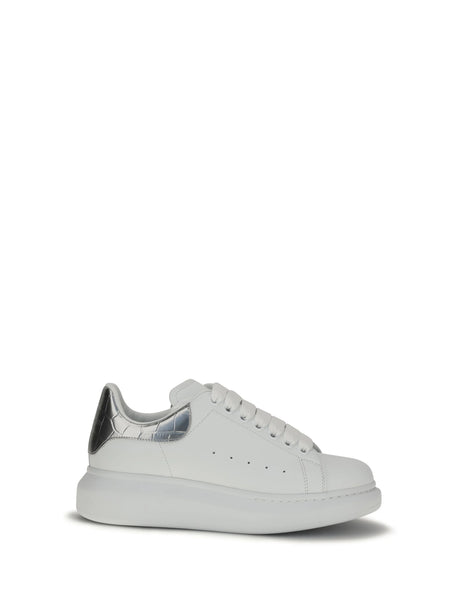 Alexander Mcqueen Leather Sneakers - White/Silver