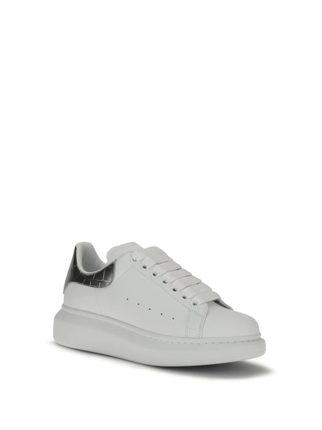 Alexander Mcqueen Leather Sneakers - White/Silver