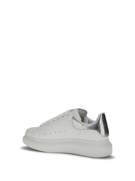 Alexander Mcqueen Leather Sneakers - White/Silver