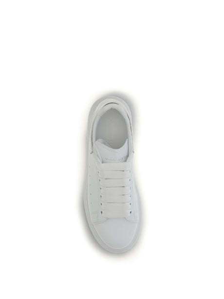 Alexander Mcqueen Leather Sneakers - White/Silver