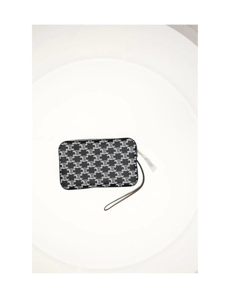 Celine POUCH WITH STRAP - Black & White