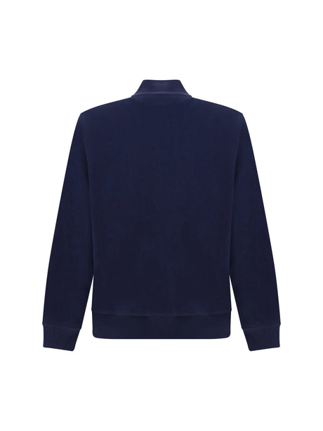 Brunello Cucinelli Cotton zip Sweatshirt - Cobalto
