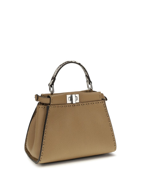 Fendi Peekaboo mini Handbag - Cappucc+Roccia+P