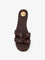 Saint Laurent Mabrouka leather sandals - Paris Brown
