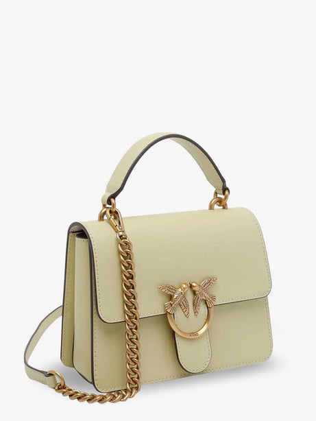 Pinko Love One leather crossbody bag - Giallo