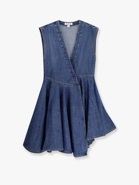 Alaia Wrap denim dress - Bleu Mineral