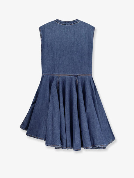 Alaia Wrap denim dress - Bleu Mineral