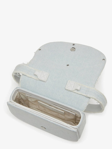 Diesel 1DR denim shoulder bag with rhinestone D logo - Grigio