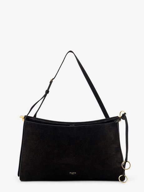 Alaia Le Click Pocket 35 nabuk shoulder bag - Noir