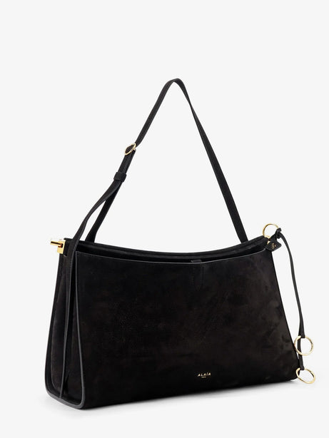 Alaia Le Click Pocket 35 nabuk shoulder bag - Noir