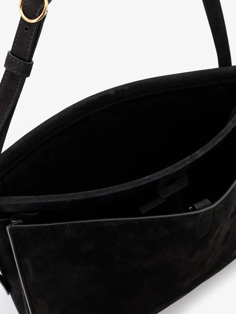 Alaia Le Click Pocket 35 nabuk shoulder bag - Noir