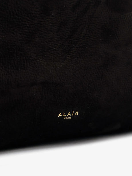 Alaia Le Click Pocket 35 nabuk shoulder bag - Noir