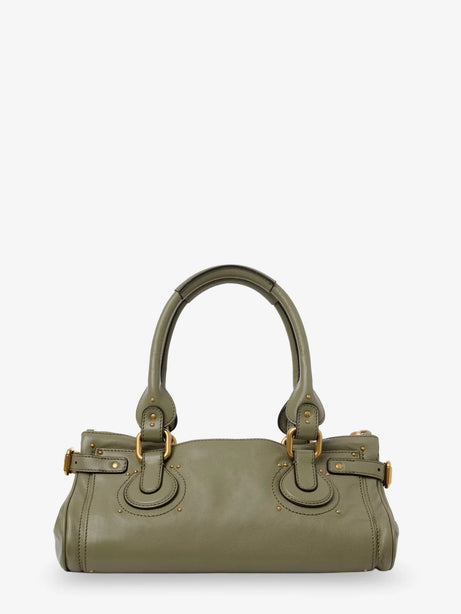 Chloe' Paddington leather shoulder bag - Aloegreen