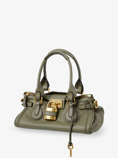 Chloe' Paddington leather shoulder bag - Aloegreen