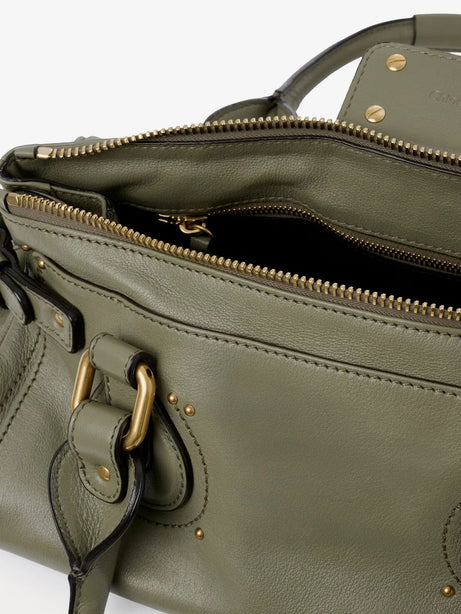 Chloe' Paddington leather shoulder bag - Aloegreen