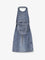 Self Portrait Rhinestone Croc Effect denim dress - Blue
