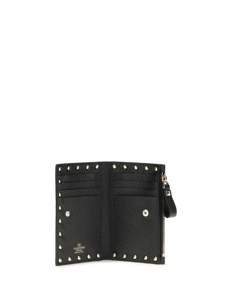 Valentino Garavani Rockstud zip Card Holder - Black