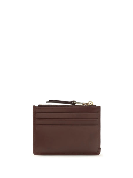 Miu Miu Leather Wallet with logo - Burgundy