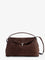 Toteme T-lock suede handbag - Brown