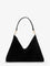 Toteme Medium Bevel Suede Shoulder Bag - Black