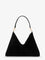 Toteme Medium Bevel Suede Shoulder Bag - Black