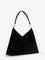 Toteme Medium Bevel Suede Shoulder Bag - Black