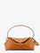 Toteme T-Lock hammered leather shoulder bag - Tan
