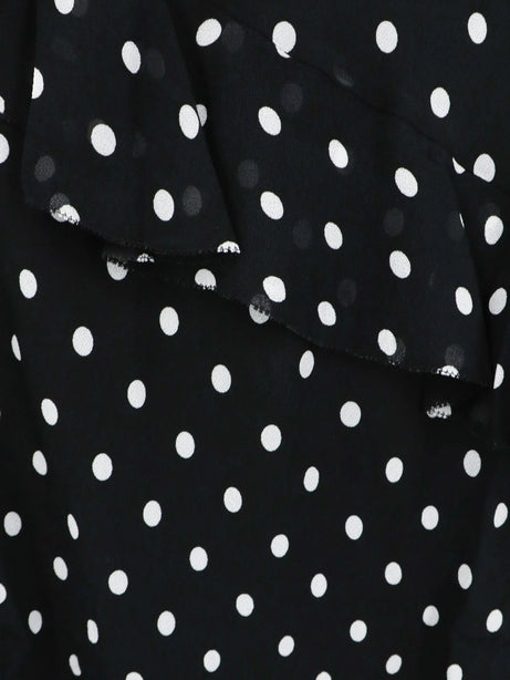 Self Portrait Polka-dots viscose dress - Black