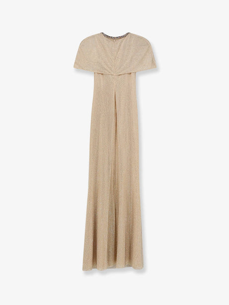 Self Portrait Maxi Dress with rhinestones - Champagne