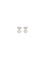 Self-Portrait Crystal bow Earrings with pearl - Silver