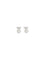 Self-Portrait Crystal bow Earrings with pearl - Silver