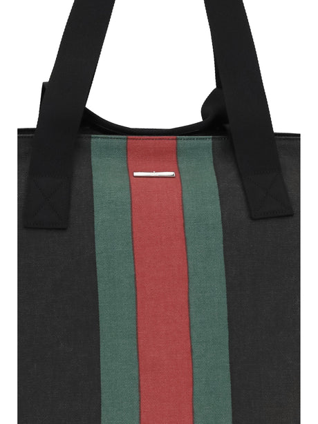 Gucci Web Tote Bag - Nika Blk Vrv/Blk/T.G