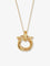 Ferragamo Brass necklace with Gancini pendant - Oro