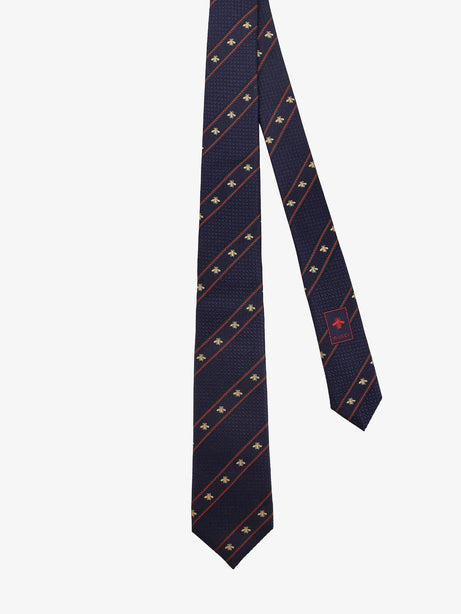 Gucci Labour silk tie - Mid.Nightblred
