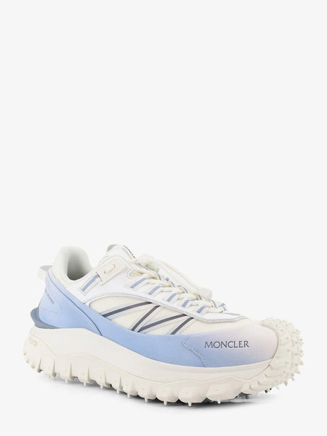 Moncler Trailgrip sneakers in technical fabric and mesh with side lettering logo - Bianco