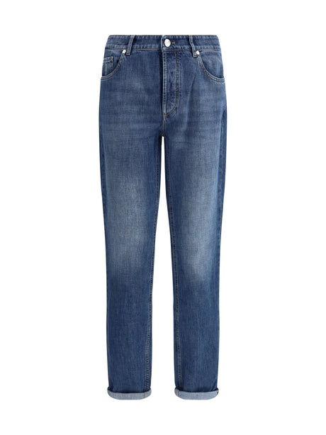 Brunello Cucinelli Cuffed Jeans - Denim Medium Old