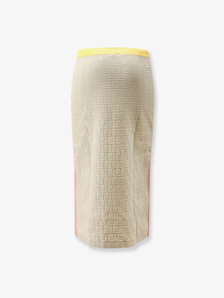 Fendi FF Color Block skirt - Ecru'
